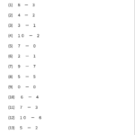 小学１年生の算数　10までのひきざん