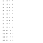 小３算数　かけ算１