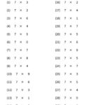 小２算数　九九（７のだん）